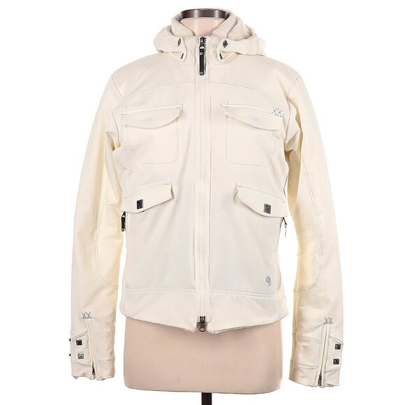 Mountain Hardwear Jacket Womens Medium Cream Removable hood. - Picture 1 of 16